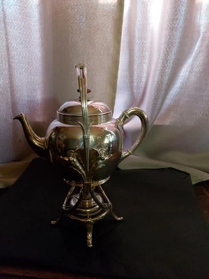 CHRISTOFLE ancien samovar théière verseuse en métal argenté fontaine à thé - Photo 1/3