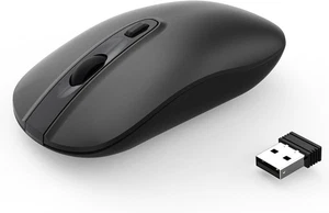 Mouse per Computer Wireless, 2.4G Slim Senza Fili Meno Rumore Ottico Ergonomico con... - Foto 1 di 6