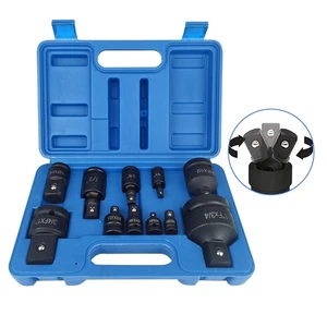 11pcs Impact Adapter and Reducer Set and Universal Joint Swivel Socket Adapte... - Picture 1 of 7