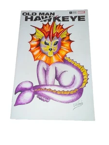 OLD MAN HAWKEYE #1 MARVEL VARIANT 2018 Vaporeon Pokémon Original Art By Goldman - Picture 1 of 4