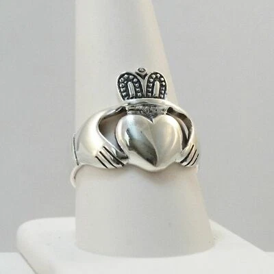 Anillo Claddagh - Plata de Ley 925 - Unisex Joyería Celta Amistad Hombre  Foto 1 de 3
