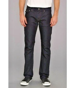 NEW TRUE RELIGION JEANS Men Ricky 40 x 34 Stretch Straight Lowrise Midnight Blue - Picture 1 of 8
