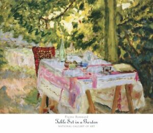 Table Set in a Garden by Pierre Bonnard Art Print Picnic Landscape Poster 26x30