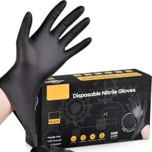 Nitrilhandschuhe schwarz Einweg Haar Tattoo BBQ, Tattoo, Färben, freie Anzahl Latex - Bild 1 von 9