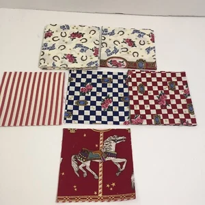 43 Squares Assorted Prints Cotton 5" Carousel Horse - Picture 1 of 6