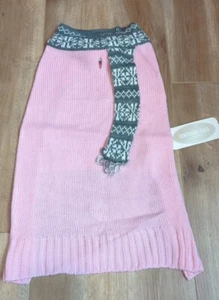 Nuevo con etiquetas Suéter Companion Road Perro Con Bufanda Talla XL Rosa Gris *LEER* - Imagen 1 de 5