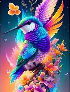 Hummingbird Stamped Cross Stitch Kits - Needlepoint Counted Cross Stitch Kits fo - Picture 1 of 12