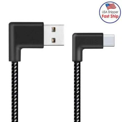 20cm ELBOW Type-C USB Data Sync Charging Charger Cable Samsung Galaxy Note 8 S8+ - Image 1 of 4