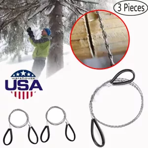 3PC PVC Pipe Cable Saw Stainless Steel Wire Saw Hand String Rope Saw - Picture 1 of 15