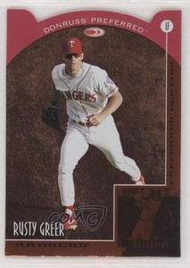 1998 Donruss Preferred Mezzanine Die-Cut Preferred Seating Rusty Greer #97