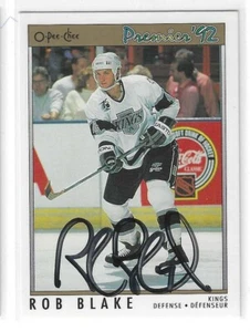 Rob Blake Signed 1990/91 O-Pee-Chee Premier Card #14 Los Angeles Kings - Picture 1 of 1
