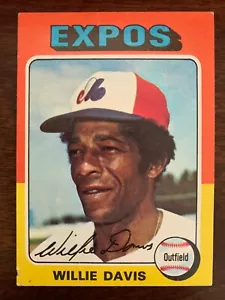 1975 Topps Baseball Card WILLIE DAVIS #10 Montreal Expos VG - Bild 1 von 4