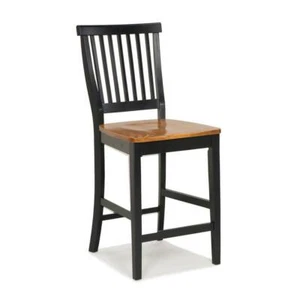HOMESTYLES Bar Stool 22.25"x18"x41" Brown/Black w/Brown/Black+High Back Durable - Picture 1 of 3
