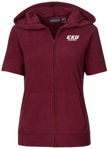 NCAA Eastern Kentucky Colonels Women's Full Zip Fleece Hoodie (Maroon, X-Large) Cover