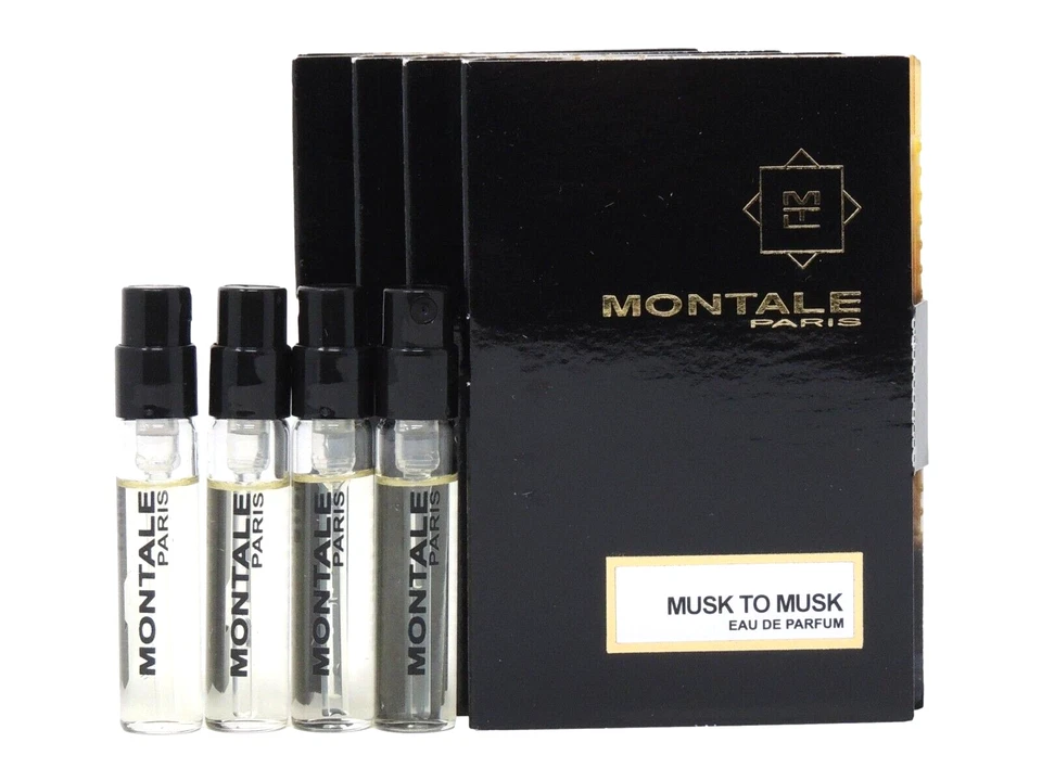 MONTALE PARIS MUSK TO MUSK EDP 2.0ml .06fl oz x 4 COLOGNE PERFUME SPRAY SAMPLES - Image 1 of 1