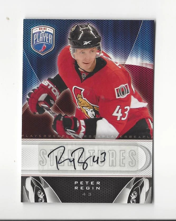 2009-10 Be A Player Signatures Peter Regin AUTOGRAPH Senators - Image 1 of 1