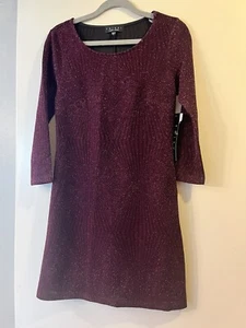Trixxi Women’ Long Sleeve Dress Marron/Purple - Size S - NWT - Picture 1 of 3