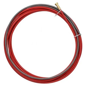 P.C. Alambre de revestimiento 1.0 - 1.2 mm x 4M soldadura acero rojo recubierto de plástico antorcha MIG - Imagen 1 de 3