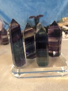 Rainbow Fluorite Towers 4er Set 164g 2”-2,5” - Bild 1 von 10