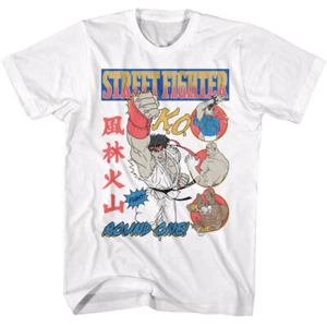 Street Fighter Capcom Video Game Round One Fight Ryu Vs Chun-Li Men's T Shirt - Picture 1 of 5
