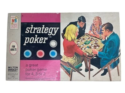 VINTAGE!! 1968 Milton Bradley Strategy Poker Game #4960 - Unplayed - Image 1 of 4