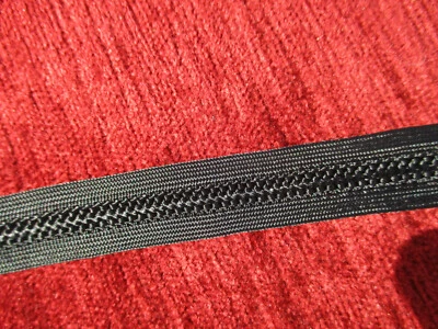 Tresse galon ancienne (1930) rayonne noire 3 m x 1,5 cm - Photo 1/2