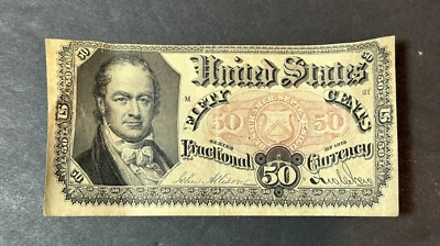 1875 50 Cent Fractional Currency Bill Note M21 Serial VG Circulated - Image 1 of 4