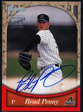 1999 BOWMAN CERTIFIED AUTOGRAPH #BA56 BRAD PENNY RC AUTO NM to NM-MT Rookie Card