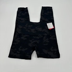 Spanx Leggings Womens XL Black Camo Gray Seamless Legging Pull On Stretch New - Picture 1 of 12