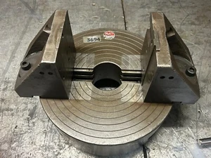 12" Pratt Chuck 2 Two Jaw Lathe Chuck, Self Centring, Pratt 96, 6-1/2" Opening - Picture 1 of 19