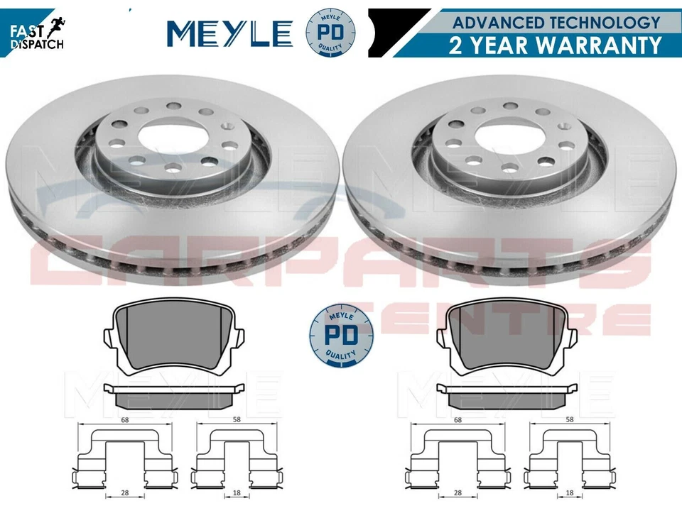 FOR AUDI A4 8E A6 4B ALLROAD SEAT EXO ST 3R FRONT MEYLE PD BRAKE DISCS PADS 321 - Image 1 of 1