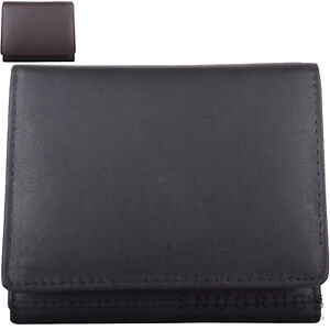 Mens /Gents Genuine Leather RFID Protected Tri-Fold Money / Coin Holder / Wallet