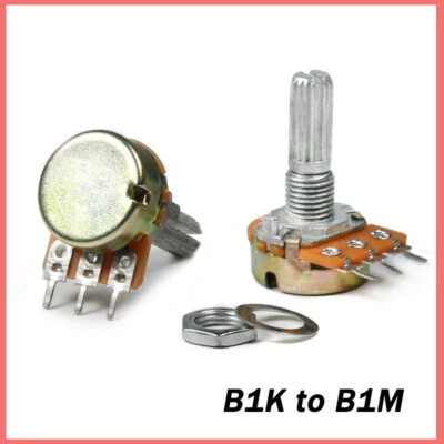 Linear Taper Rotary Potentiometer Panel pot B1K 2K 5K 10K 20K 50K 100K 250K 1M - Bild 1 von 4