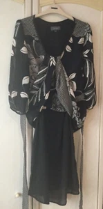 M&S PER UNE SIZE 10 BLACK &WHITE PRE OWENED DRESS. - Picture 1 of 8