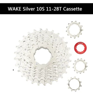 WAKE Silver 10S 11-28T Cassette Freewheel City Road Bicycle Bike - Picture 1 of 1