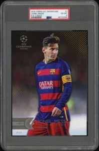 Lionel Messi 10/10 made 5x7 PSA 6 Ex-Mt 2015/16 topps UEFA Champions League RARE - Picture 1 of 2
