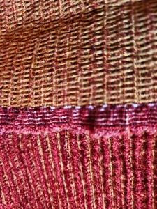 DESIGNER LUXURY SOFT RED GOLD HEAVY WEIGHT UPHOLSTERY CHENILLE FABRIC 1 YD 48" - Picture 1 of 8