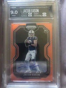 Jacob Eason 2020 Panini Chronicles Prizm Black Orange RC Rookie Auto /75 Colts - Picture 1 of 2