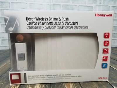 Timbre inalámbrico Honeywell RCWL251A decoración y botón de puerta 450 pies alcance 6 campanas Foto 1 de 4