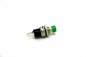 MINI GREEN PUSHBUTTON KILLSWITCH SPST NORMALLY OPEN CONTACT - Picture 1 of 1