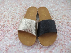 ANN MORE PISA PU sandalo morbido comodo donna scarpe gelatina glitter sughero tacco scorrevole - Foto 1 di 8
