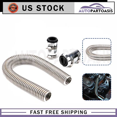 Kit Manguera Radiador Acero Inoxidable Cromo 24", Kit Manguera Radiador Flexible Foto 1 de 4