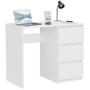 Computertisch PC Schreibtisch 90x77x50 cm, weiß, leichte Montage, Homeoffice - Bild 1 von 5