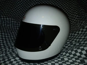 Vintage  Bell Race helmet  STAR 70s 7-3/8 Racing White visor Simpson Arai Shoei  - Bild 1 von 19