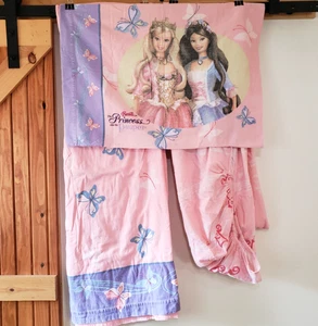 Barbie Princess And The Pauper Movie Twin Sheet Set With Pillowcase Y2K Cartoon - Picture 1 of 19