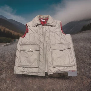 Wrangler hero Sports Vest Men Large Utility Outdoor Pockets Buffalo Check Lined - Picture 1 of 18