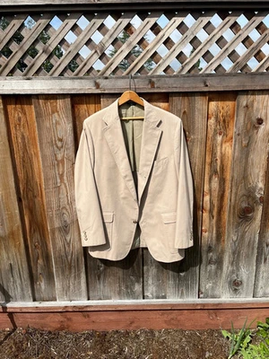 Abrigo deportivo vintage 3/2 45R algodón tostado lavado 'n' Wear saco de Patrick James Foto 1 de 4