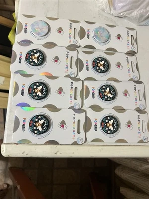 Lot of Eight (8) PopSockets Phone Grip Stand Two ( 2 ) Varieties POPGRIP NIB - Image 1 of 4