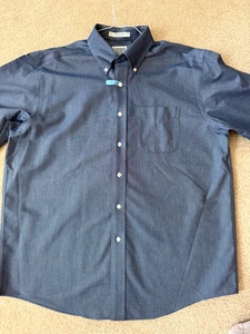 L.L. BEAN HERREN 16,5/32 BLAU BUTTON DOWN, FALTENFREI, TRADITIONELLE PASSFORM, TOP - Bild 1 von 8