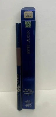 Estee Lauder The Brow Multi-Tasker 3 in 1 Pencil Powder Brush 03 Brunette New - Image 1 of 2